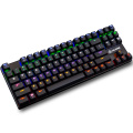 New arrival wholesale hot sale high quality 87 Keys led Backlight Rainbow   backlit gaming  portable mechanical  keyboard